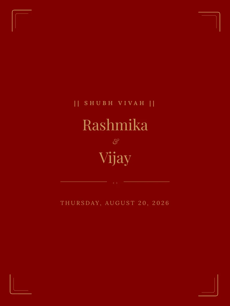 Shubh Vivah in Burgundy invitation preview